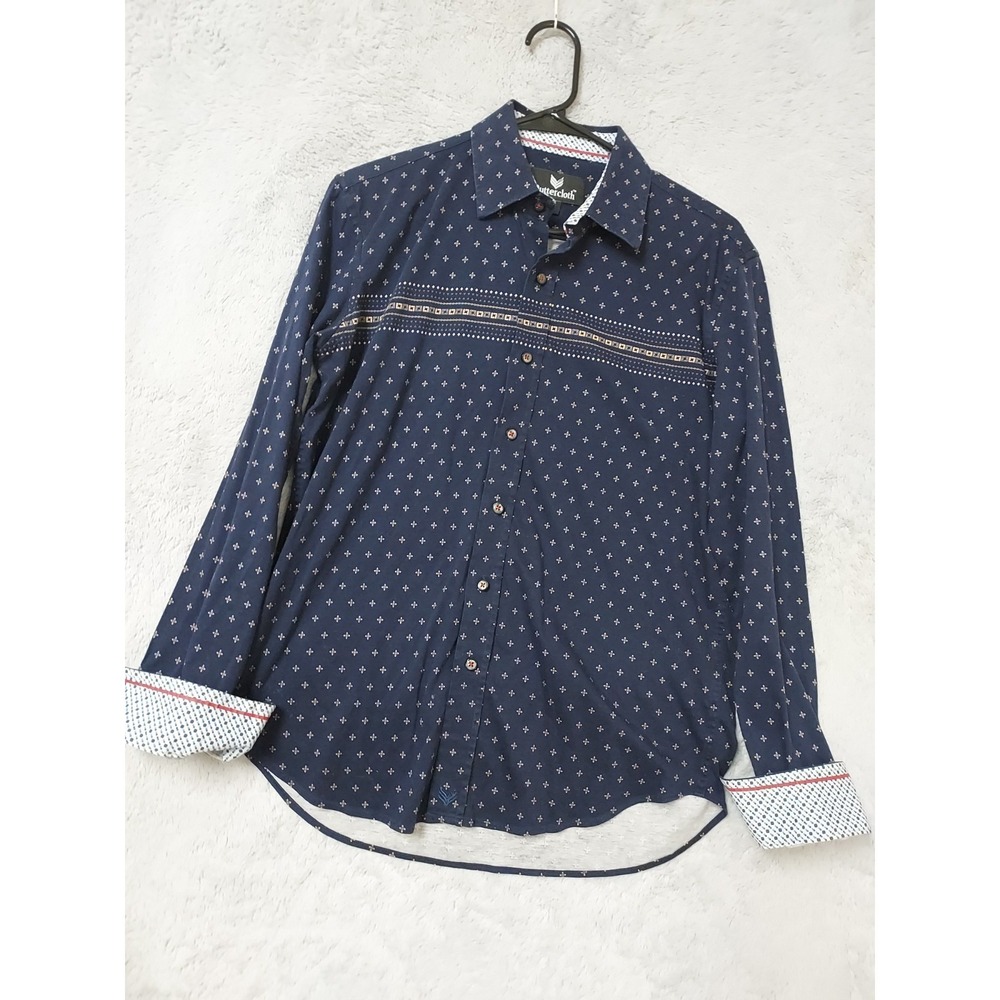 Butter Cloth Shirt Mens Small Performance Flip Cuff Aztec Geometric Southwestern